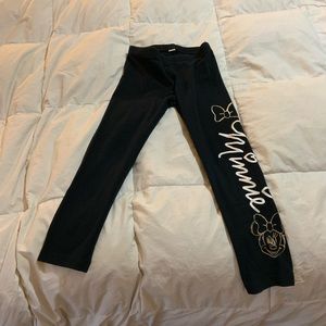 Disney black Minnie Mouse leggings